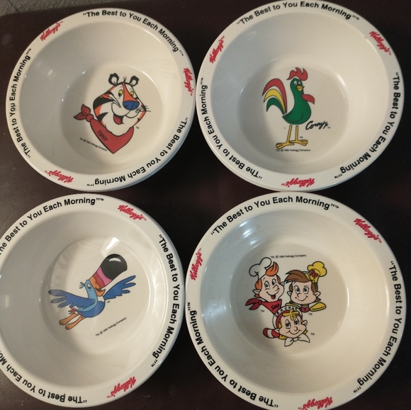 Kellogg's Dining Vintage Kelloggs Advertising Cereal Bowls Poshmark